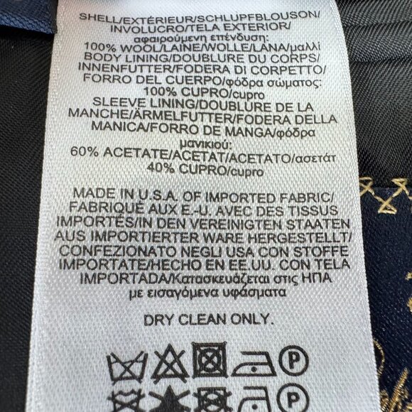 Brooks Brothers 1818 Regent Blazer 46L  Jacket Two Button USA Made *Holes* - Picture 9 of 15